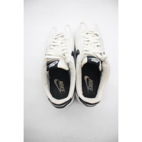 Nike Classic Cortez Women's Sz 7.5 White Black Leather Running Shoes 807471-101 - Picture 9 of 12